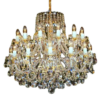 Люстра 24 рожковая золотые плафоны 4052