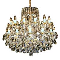 Люстра 24 рожковая золотые плафоны 4052