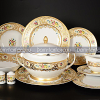 Сервиз столовый 6пер 26пр с супником Vienna Creme Gold Falkenporzellan