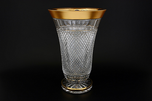 Ваза 355мл хрусталь с золотом