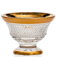 Конфетница 15см хрусталь с золотом Фелиция Crystal HeArt