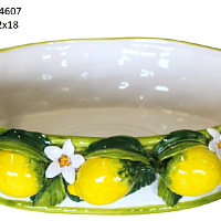 Корзинка декоративная 42*18см прямоугольная с ручками Лимоны Orgia
