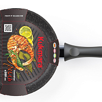 Сковорода-гриль 26см с ручкой Темный мрамор Кукмара