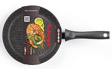 Сковорода-гриль 26см с ручкой Темный мрамор Кукмара