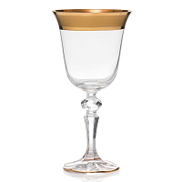 Набор фужеров 220мл 6шт Матовая полоса золото