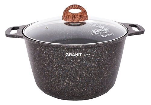 Кастрюля 8л со стекл. крышкой Granit ultra Blue Kukmara Кастрюля 8л со стекл. крышкой Granit ultra Blue Kukmara