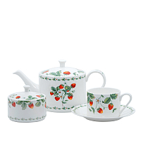 Сервиз чайный 6пер 14пр Земляничная поляна Emily Anna Lafarg