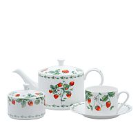 Сервиз чайный 6пер 14пр Земляничная поляна Emily Anna Lafarg