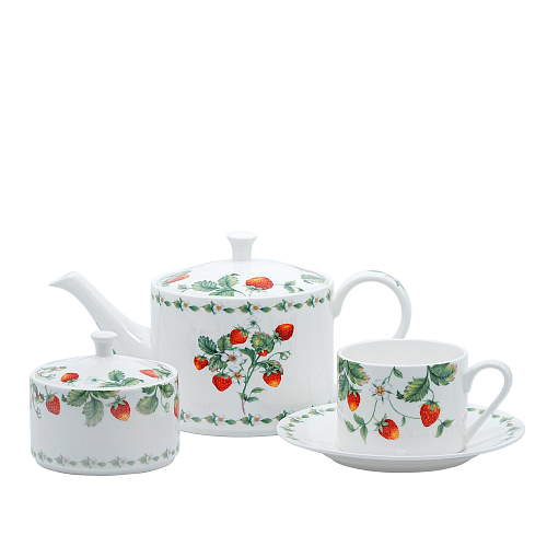 Сервиз чайный 6пер 14пр Земляничная поляна Emily Anna Lafarg