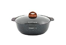 Жаровня 3л со стеклянной крышкой Granit Ultra Blue Кукмара