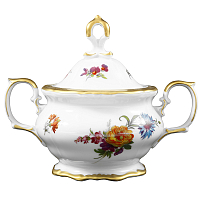 Сахарница 400мл Мейсенский букет Queen's Crown