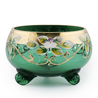 Тройножка 13см золото зеленый фон Star Crystal