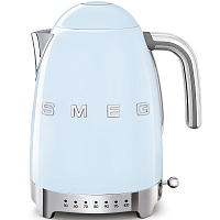 Чайник электрический 1,7л Smeg голубой с регулируемой температурой