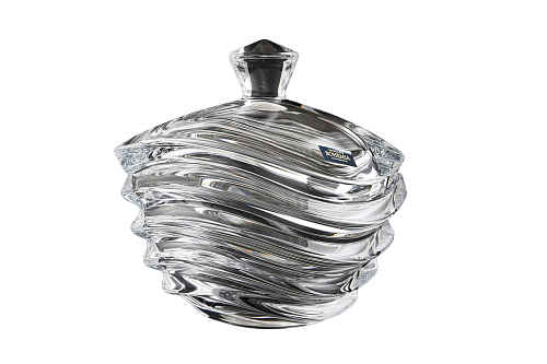 Конфетница 17см с крышкой Wave Crystalite Bohemia