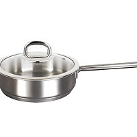 Сковорода 1,2л 20см с ручкой и со стек крышкой Safia Кукмара