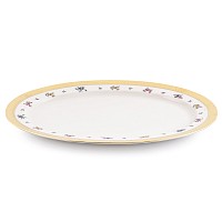 Блюдо овальное 36см 1шт Flowers Gold Constanza Creme Falkenporzellan