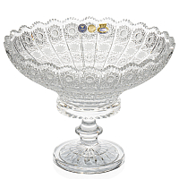 Фруктовница 35см на ножке хрусталь Crystal HeArt