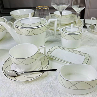 Сервиз чайный 6пер 18пр 250мл Pandora cream в под.уп.