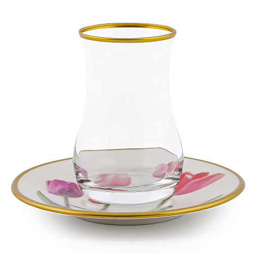 Набор армудов с блюдцами на 6 персон Tulip